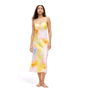 The long sunset satin slip dress Diane Von Furstenberg for target